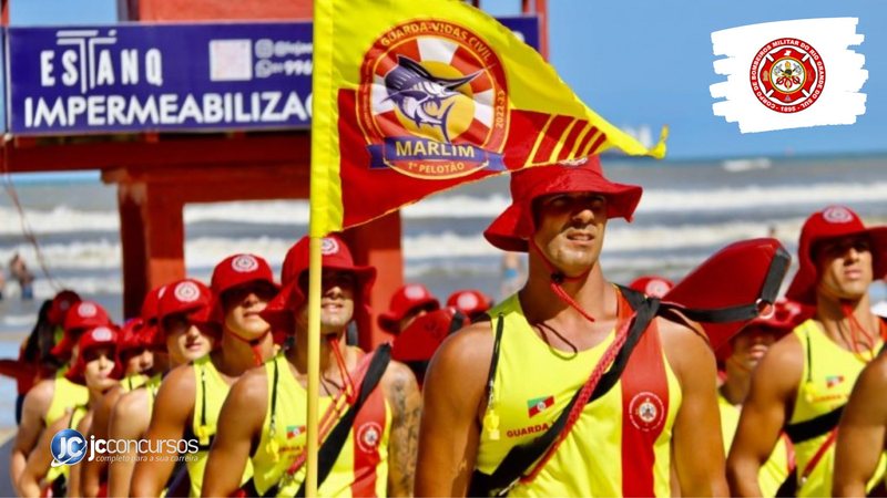 Processo seletivo do Corpo de Bombeiros do RS: guarda-vidas em praia do litoral gaúcho