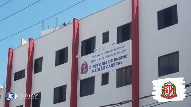 Processo seletivo da Diretoria de Ensino de Caieiras: fachada do edifício-sede do órgão - Foto: Divulgação