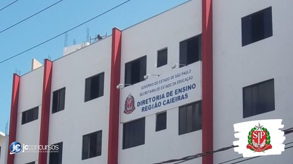 Processo seletivo da Diretoria de Ensino de Caieiras: fachada do edifício-sede do órgão - Foto: Divulgação