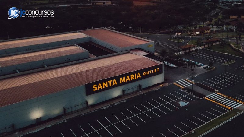 Visão aérea do Santa Maria Outlet, no interior paulista