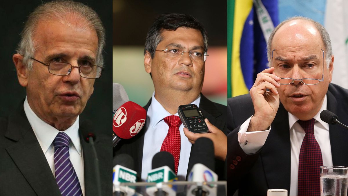 José Múcio Monteiro ao lado de Flávio Dino (PSB) e Mauro Vieira - Divulgação - Lula escolhe três ministros para o seu governo