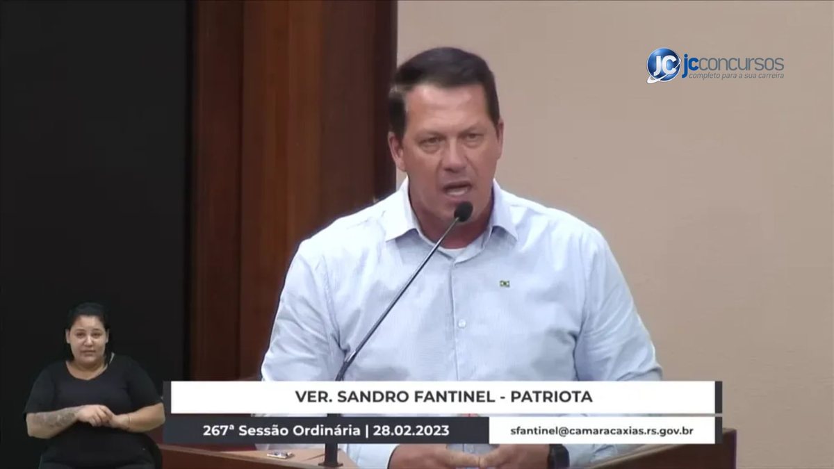 Vereador Sando Fantinel (Patriota), de Caxias do Sul