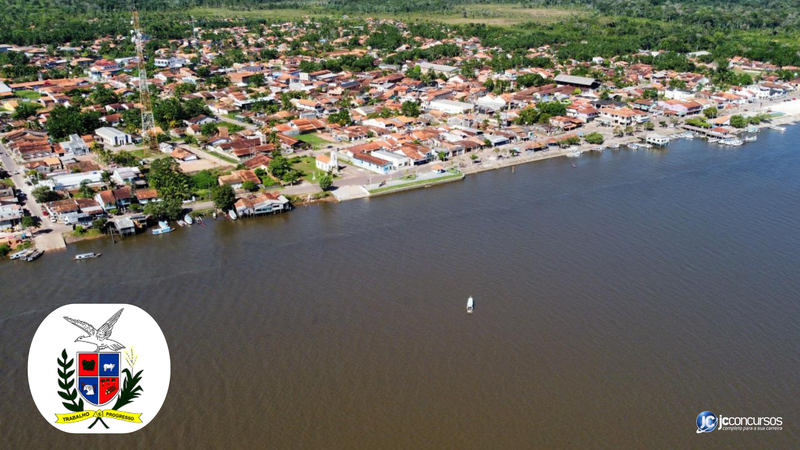 Concurso da Prefeitura de São Domingos do Capim: vista aérea do município